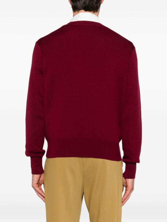 24FW 아미 ADC 크루넥 스웨터 HKS826001 696 Cherry black - AMI