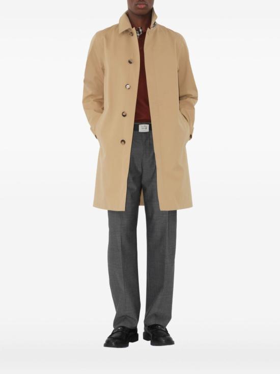 25FW 버버리 미드렝스 본디드 개버딘 카 코트 8110195 B8626 Flax