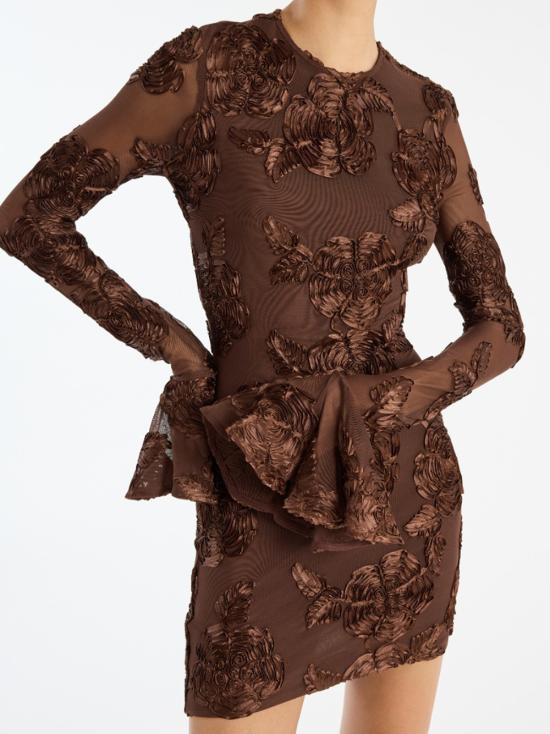 25FW 로테이트 미디 원피스 114631 2910 Brown - ROTATE