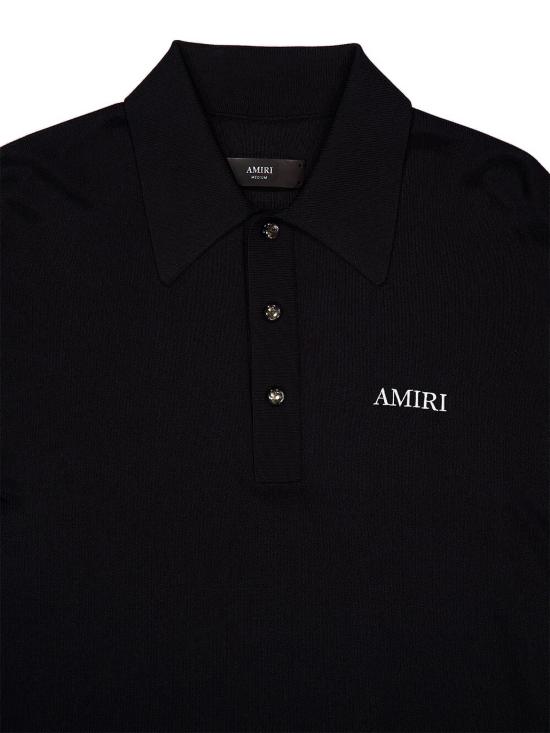 25FW 아미리 폴로 티셔츠 AMKNPO1067 BLACK Black - AMIRI