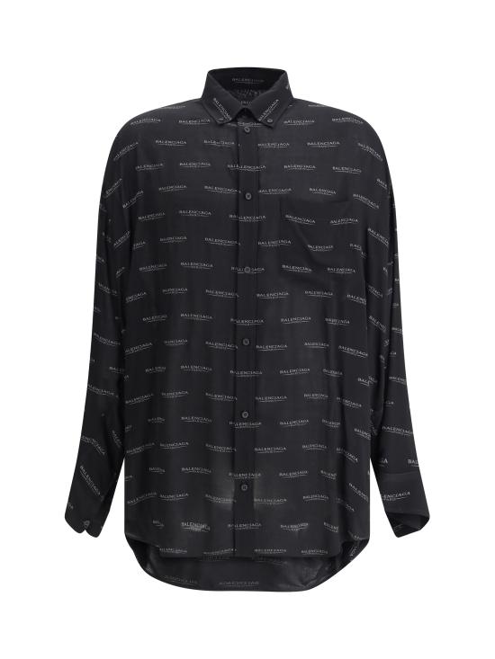 25SS 발렌시아가 셔츠 814121 TSLA11269 BLACK GREY