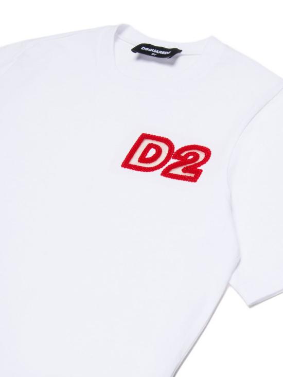 25FW [키즈] 디스퀘어드2 티셔츠 DQ2996 D00MM DQ100 White - DSQUARED2