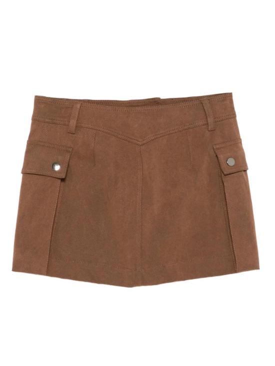 25FW 안다마네 숏 스커트 T180323ATNC184 418 Brown - ANDAMANE