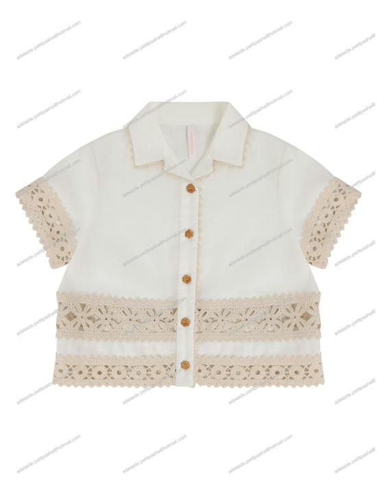 25SS [키즈] 짐머만 셔츠 1305TRS251 IVO Cream - ZIMMERMANN