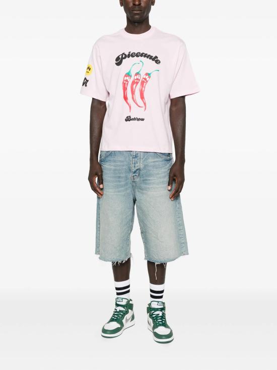 25FW 바로우 반팔 티셔츠 F5BWUATH079 042 Pink - BARROW