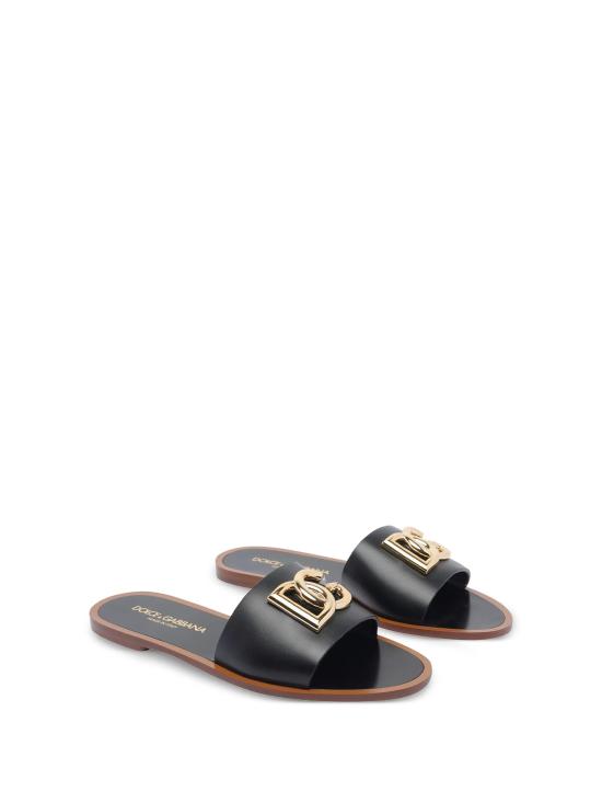 25FW 돌체앤가바나 뮬/슬리퍼 CQ0619 AW57680999 Black - DOLCE & GABBANA