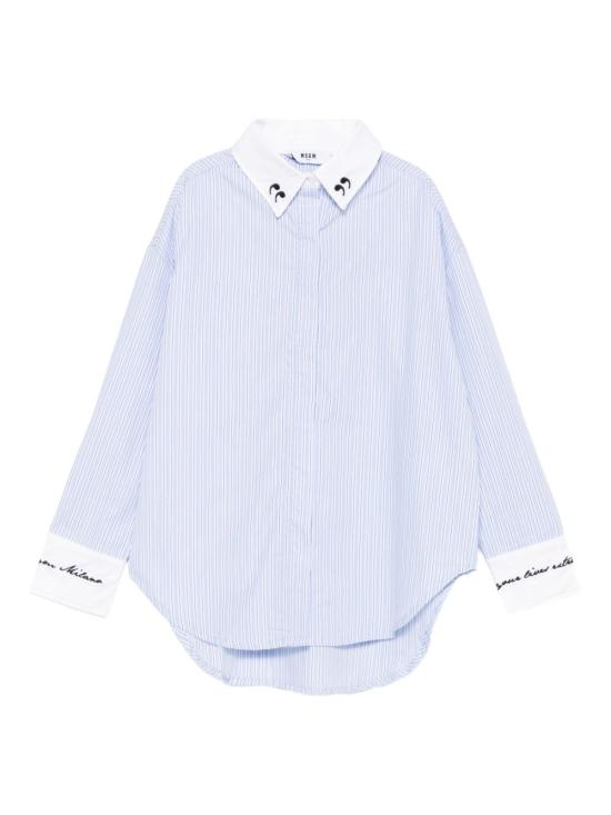 25FW [키즈] 엠에스지엠 셔츠 F5MSJGSI115 050 Clear Blue