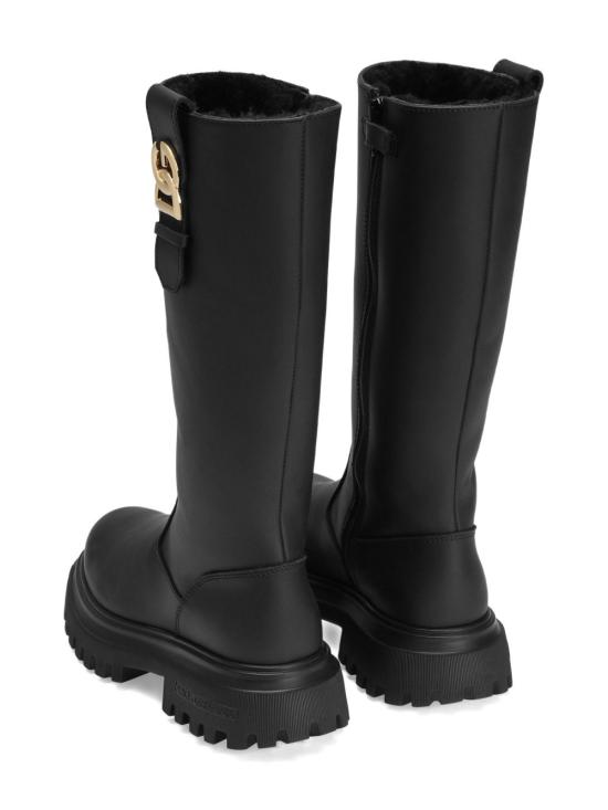 25FW [키즈] 돌체앤가바나 미들 부츠 D11344 A6L6980999 Black - DOLCE & GABBANA