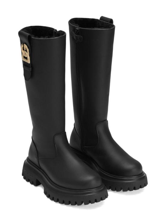 25FW [키즈] 돌체앤가바나 미들 부츠 D11344 A6L6980999 Black - DOLCE & GABBANA