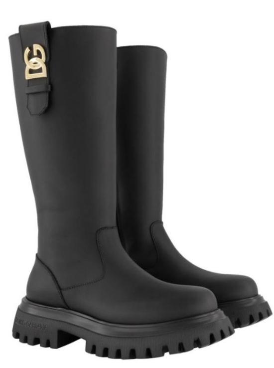 25FW [키즈] 돌체앤가바나 미들 부츠 D11344 A6L6980999 Black