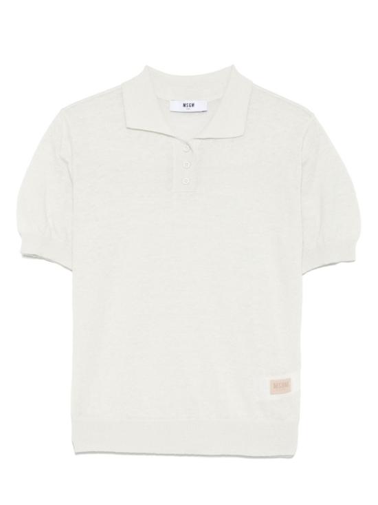 25SS [키즈] 엠에스지엠 폴로 셔츠 S5MSJUJP163 MS013 White