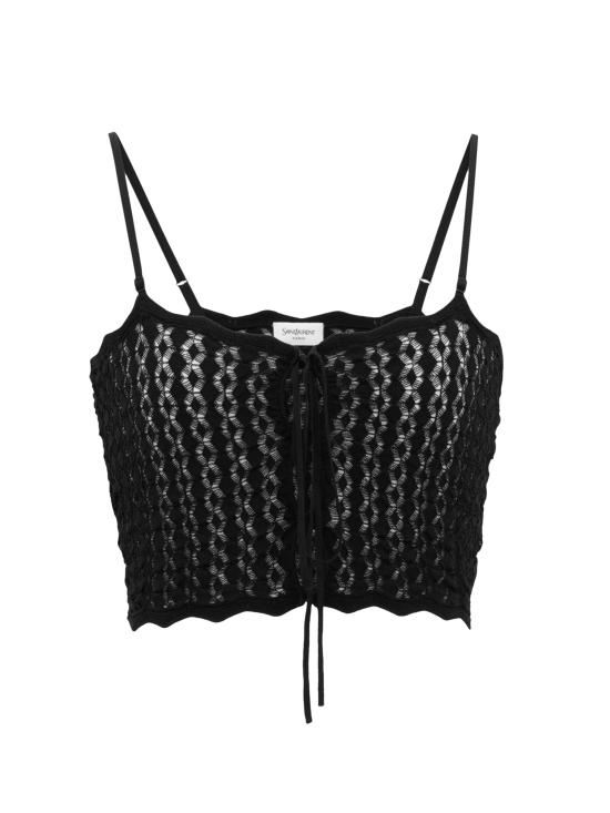 25SS 생로랑 긴팔 티셔츠 817777 Y76VX1000 Black