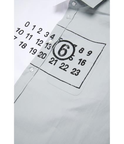 25FW [키즈] MM6 메종마르지엘라 셔츠 M60860 MM014 M6C36 White - MM6 MAISON MARGIELA