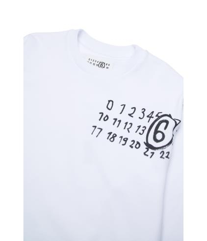 25FW [키즈] MM6 메종마르지엘라 니트/스웻셔츠 M60896 MM02X M6100 White - MM6 MAISON MARGIELA