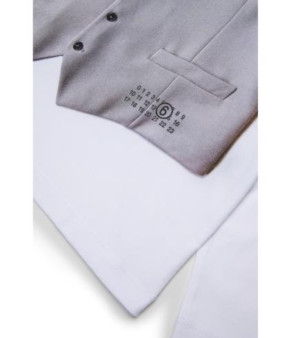 25FW [키즈] MM6 메종마르지엘라 티셔츠 M60873 MM04I M6100 White - MM6 MAISON MARGIELA