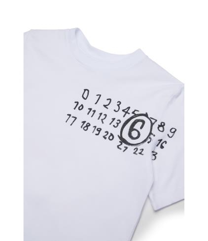 25FW [키즈] MM6 메종마르지엘라 티셔츠 M60897 MM02Y M6100 White - MM6 MAISON MARGIELA