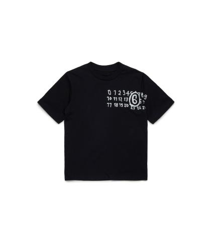 25FW [키즈] MM6 메종마르지엘라 티셔츠 M60897 MM02Y M6900 Black