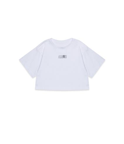 25FW [키즈] MM6 메종마르지엘라 티셔츠 M60908 MM04I M6100 White