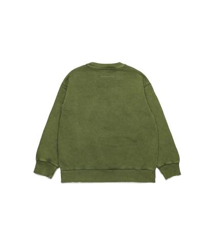 25FW [키즈] MM6 메종마르지엘라 니트/스웻셔츠 M60867 MM06A M6514 Green - MM6 MAISON MARGIELA