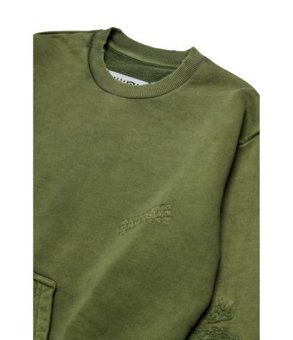 25FW [키즈] MM6 메종마르지엘라 니트/스웻셔츠 M60867 MM06A M6514 Green - MM6 MAISON MARGIELA