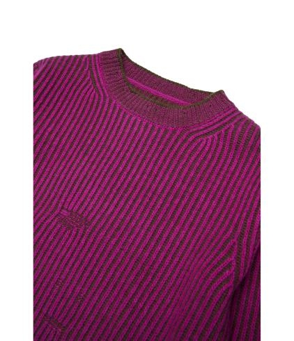 25FW [키즈] MM6 메종마르지엘라 니트/스웻셔츠 M60881 MM06K M6C40 Purple - MM6 MAISON MARGIELA