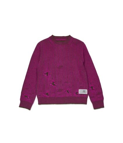 25FW [키즈] MM6 메종마르지엘라 니트/스웻셔츠 M60881 MM06K M6C40 Purple