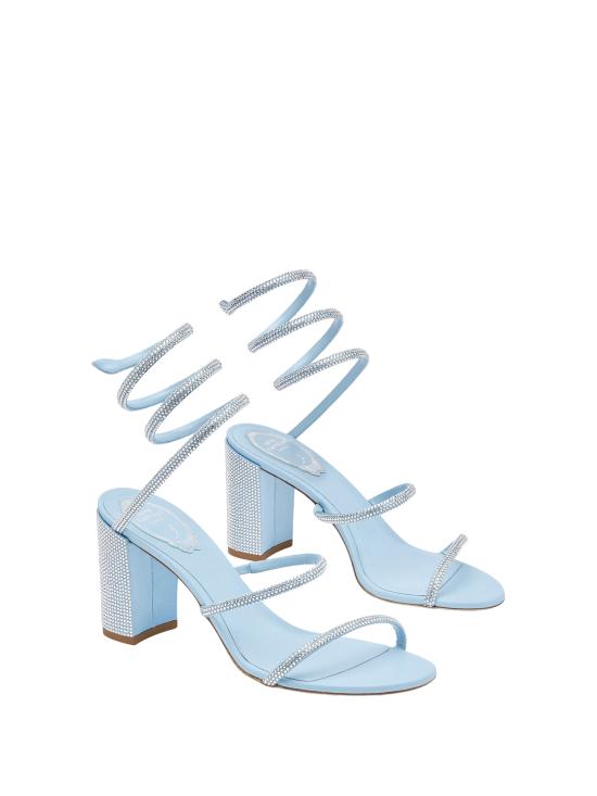 25SS 르네 카오빌라 뮬/슬리퍼 C12037 080R0018127 BABY BLUE SATIN CRYSTAL STRASS - RENE CAOVILLA