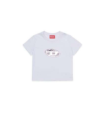 25FW [키즈] 디젤 티셔츠 J02371 KYAUN K100 White