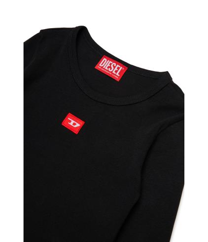 25FW [키즈] 디젤 티셔츠 J02452 KYAZY K900 Black - DIESEL