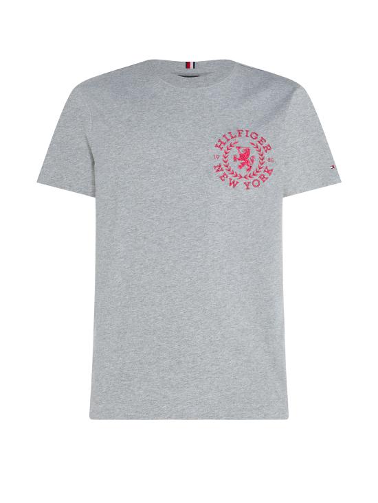  타미힐피거 반팔 티셔츠 MW0MW33694 P91 MEDIUM GREY HEATHER MULTI