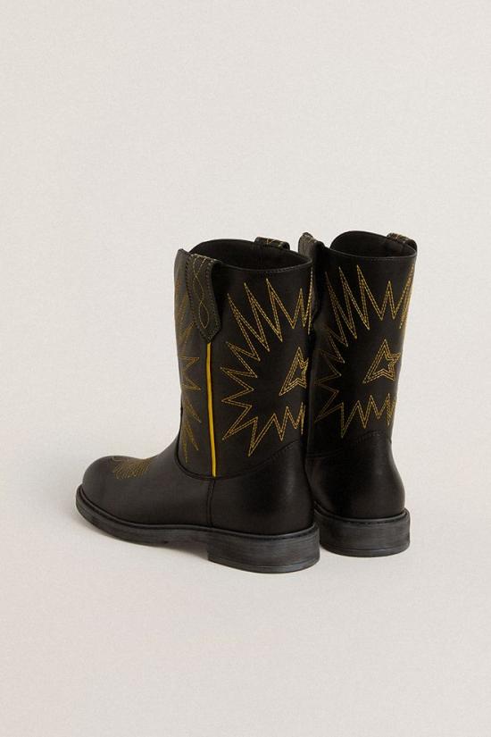 25FW [키즈] 골든구스 미들 부츠 GJF00971 F007674 90327 Black - GOLDEN GOOSE