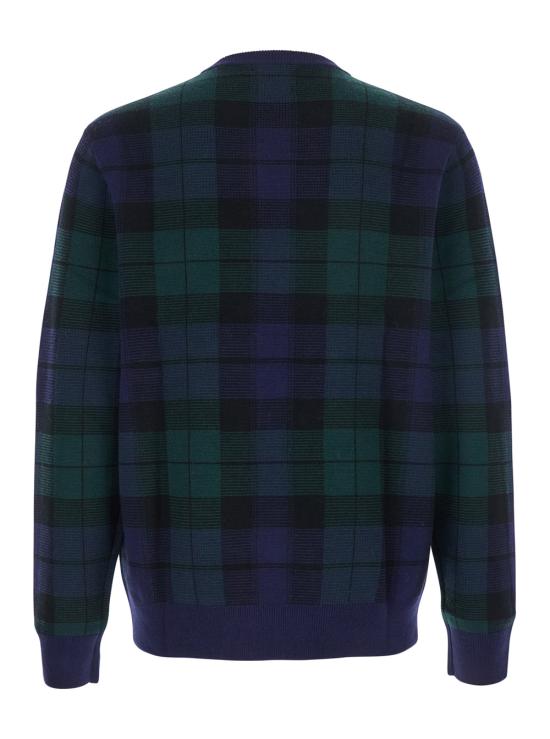 25FW 폴로 랄프로렌 체크 크루넥 스웨터 710917043001 Blu - POLO RALPH LAUREN