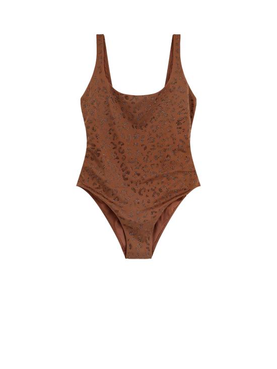 25SS 세인트바쓰 비치웨어 LOR0001 00352H LORA18 SHINY STRASS LEOPARD