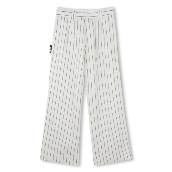 25SS [키즈] 디케이엔와이 스트레이트 팬츠 D62281 N50 White - DKNY