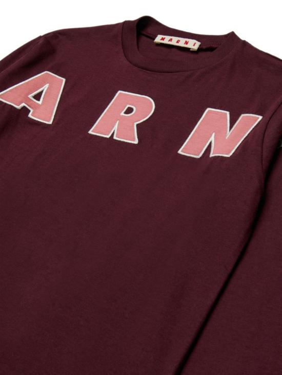 25FW [키즈] 마르니 티셔츠 M01263 M00RF 0M434 Bordeaux - MARNI