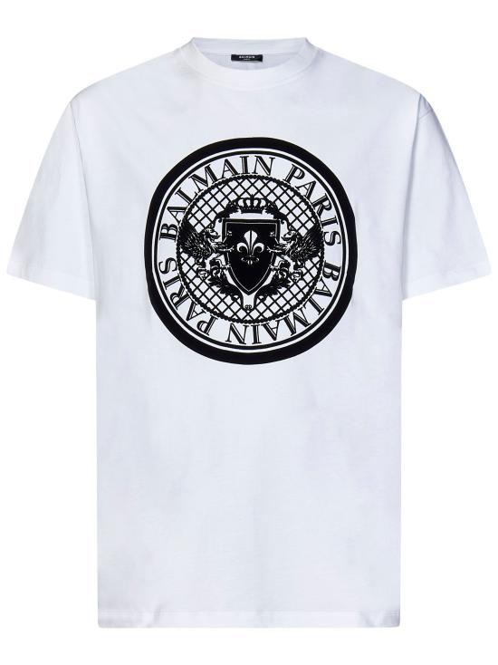 24FW 발망 반팔 티셔츠 DH1EG000BB17 GAB BLANC NOIR