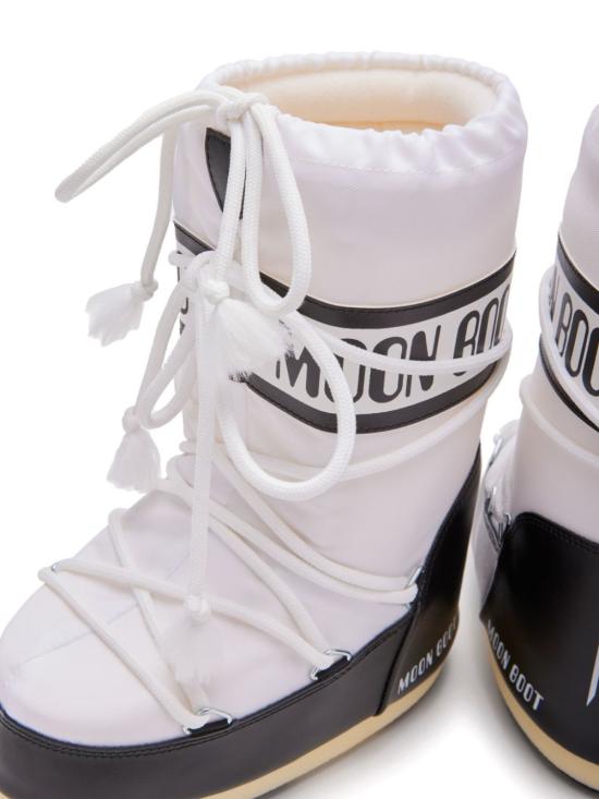 24FW [키즈] 문부츠 아이콘 나일론 부츠 80D1400440 NA02 White - MOON BOOT