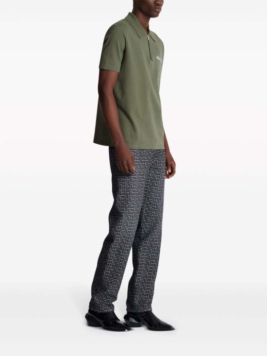  발망 폴로 티셔츠 DH1GC028BC78 UKB KAKY CLAIR BLANC - BALMAIN