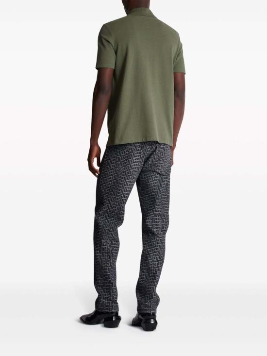  발망 폴로 티셔츠 DH1GC028BC78 UKB KAKY CLAIR BLANC - BALMAIN