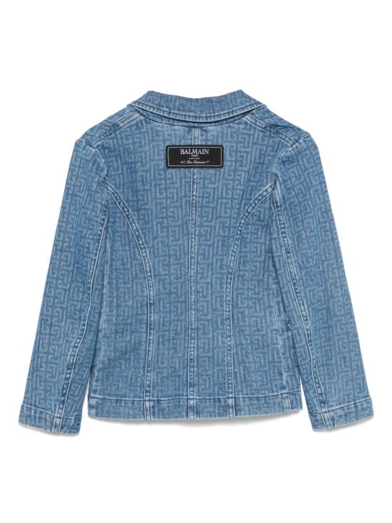 25SS [키즈] 발망 자켓 BW2A34 Z2867 610 Clear Blue - BALMAIN