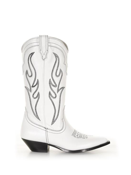  소노라 부츠 SANTA FE 35 CALF EMBROIDERYWHITE BLACK