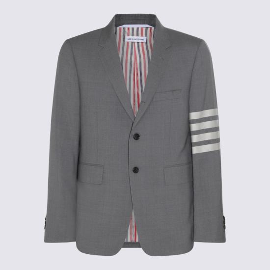  톰브라운 플레인 위브 4바 클래식 스포츠 코트 MJC001A 06146 035 LT GREY - THOM BROWNE