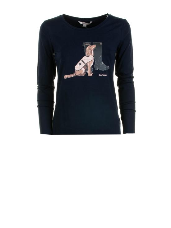 25FW 바버 반팔 티셔츠 LTS0684 LTSNY73 Blue