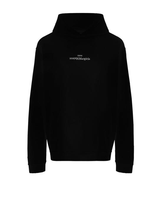 25FW 마르지엘라 업사이드 다운 자수 로고 후드 S50GU0167 S25503962 Black