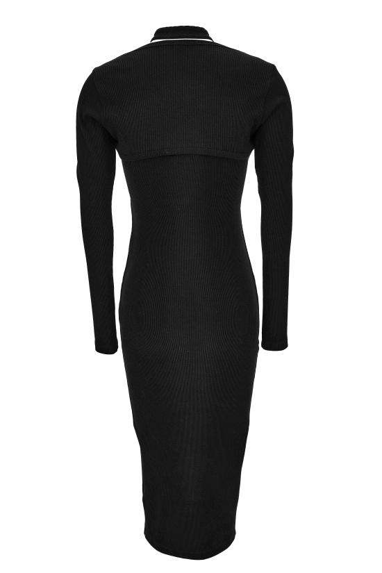 25FW 베르사체 미디 원피스 79HAO972 J0259899 Black - VERSACE