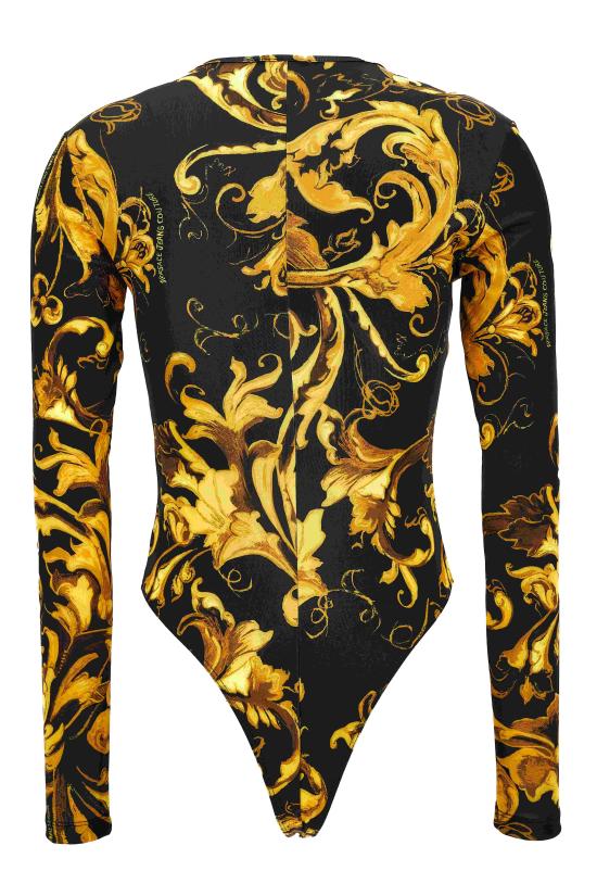 25FW 베르사체 바디수트 티셔츠 79HAM221 JS501G89 Black - VERSACE