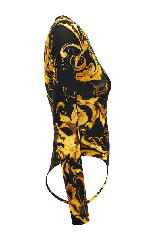 25FW 베르사체 바디수트 티셔츠 79HAM221 JS501G89 Black - VERSACE