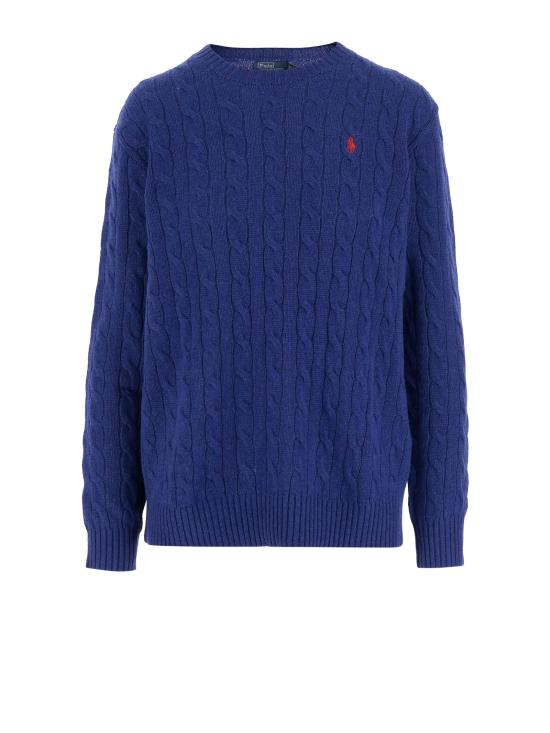 25FW 폴로 랄프로렌 폴로 자수 케이블 니트 스웨터 211 972115 005 MIDNIGHT COBALT