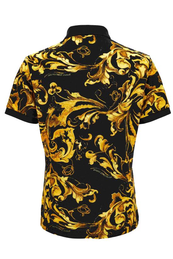 25FW 베르사체 폴로 티셔츠 79GAG6S0 JS514G89 Black - VERSACE