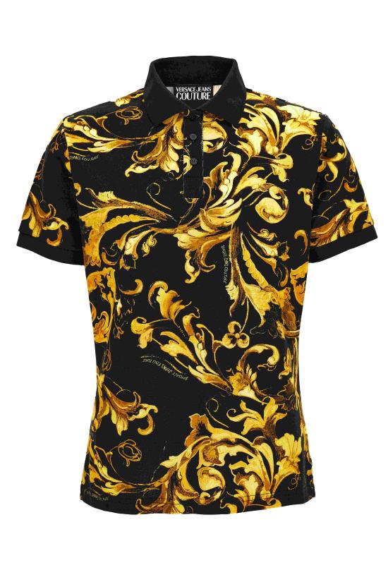 25FW 베르사체 폴로 티셔츠 79GAG6S0 JS514G89 Black